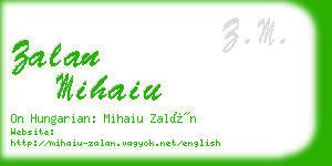 zalan mihaiu business card